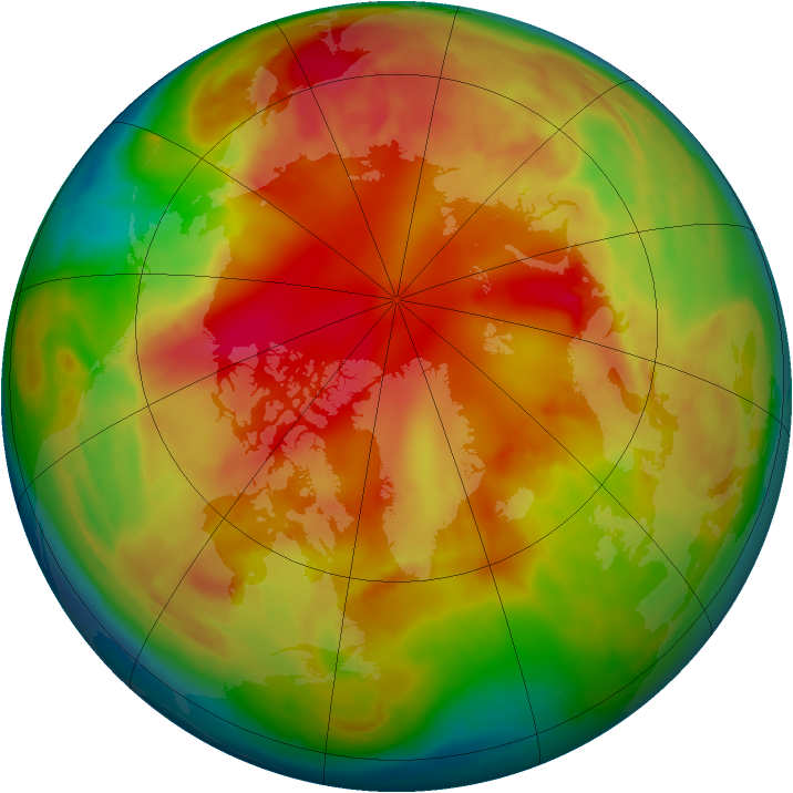 Arctic ozone map for 18 February 2009